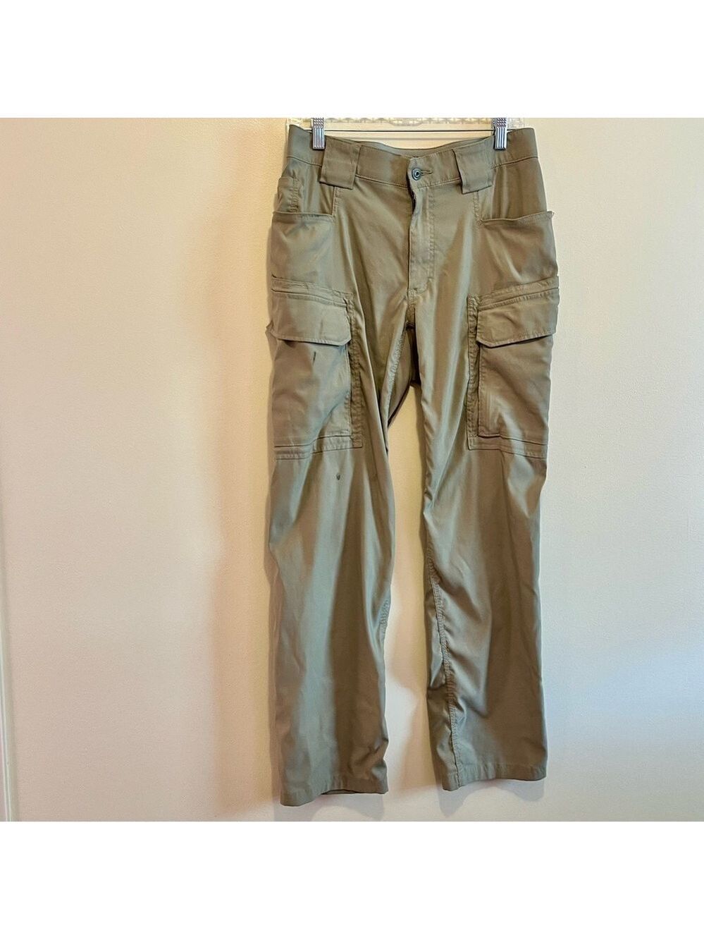 Duluth Trading Co Dry on the Fly Cargo Pants Khaki Beige 32x32 Utility Gorpcore